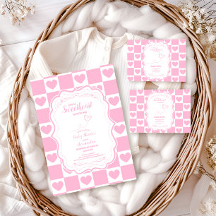 Invitación El día de San Valentín Rosado Baby Shower