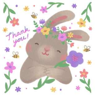 Invitación Ilustracion de conejito lindo