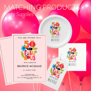 Invitación 50 y fantástica carta de cumpleaños número 50