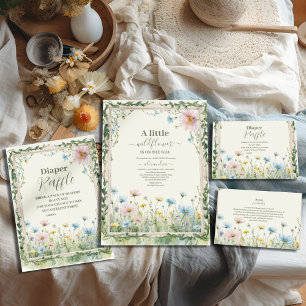 Plato De Papel Un pequeño Chica de flores silvestres en Baby Show