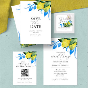 Lámina Presupuesto Guardar la fecha Invitaciones limón bo