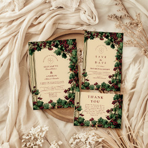 Invitación Boda Romantic Ivy y y Berry