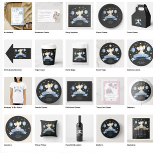 Tarjeta De Recepción Cutest Blank Elephant Heart Balloon Diaper Raffles