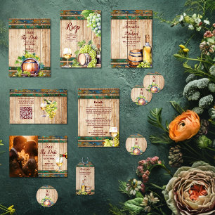 Reserva La Fecha Fotografía Moda moderna Watercolor Vineyard Paisaj