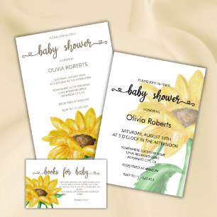 Invitación Baby Shower de color de agua minimalista giratorio