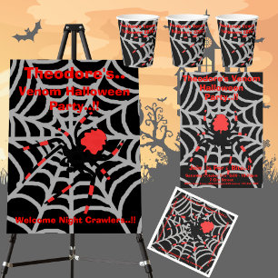 Invitación Fiesta de Halloween para Niños Venom