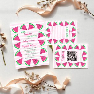 Tarjeta De Recepción Registro de Baby Shower de Sweet Watermelon