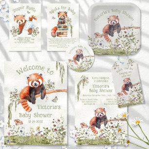 Servilleta De Papel Adorable Baby Red Panda Bear Baby Shower