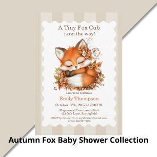 Servilleta De Papel Cosy Autumn Fox Baby Shower acogedor Fiesta Woodla
