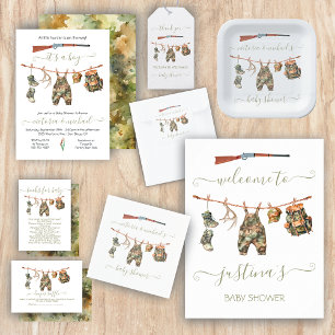 Servilleta De Papel Cazando Camo Boy Baby Shower