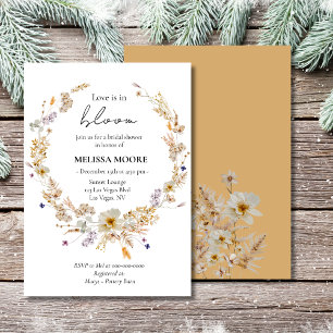 Invitación Oh bebé flor de invierno flor silvestre bebé ducha