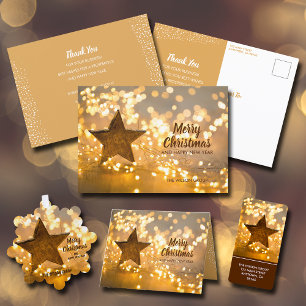 Tarjeta Festiva NOEL Greenery Business Gracias