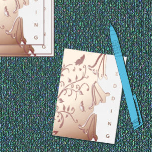 Invitación a la boda de Relieve metalizado BLUEBEL