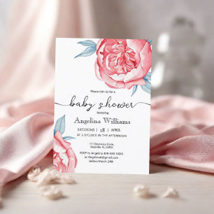 Servilleta De Papel Papel de Baby Shower Napkin Peonies