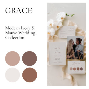 Reserva La Fecha Elegante guión Minimalista de marfil