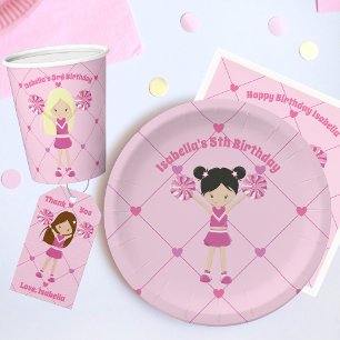 Servilleta De Papel Fiesta de cumpleaños de Cute Redhead CheerLeader P