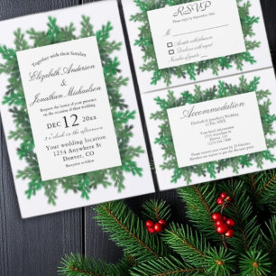 Invitación Boda de fotos de ramas de árbol de invierno
