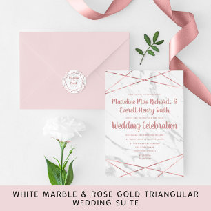 Invitación a la Boda Magnética de Oro Rosa de Márm