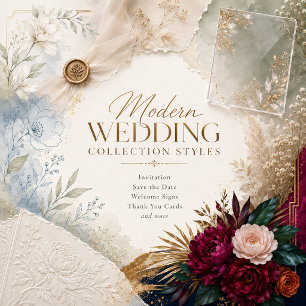 Invitación Arte Deco moderno y atrevido. Bodas de peonía de l