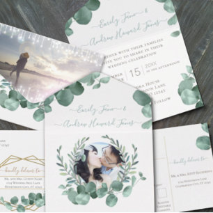 Invitación a la boda de oro Glitz Damask