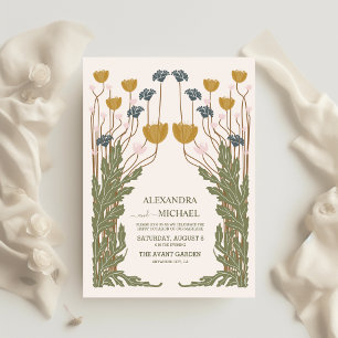 Servilleta De Papel Boda de Art Nouveau floral vintage