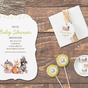 Invitación simple a Baby Shower Rústica de Woodlan
