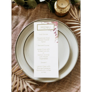 Invitación Boda Minimalista moderno rosado y dorado