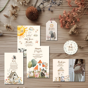Servilleta De Papel Baby Shower de animales de granja