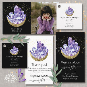 Tarjeta De Visita Amethystals Crescent Moon Mystical Photo