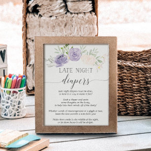 Invitación a Baby Shower en púrpura de Pastel