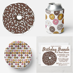 Invitación Celebremos el brunch de cumpleaños de Donut Doughn