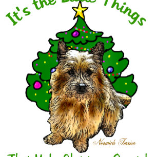 Tarjeta Festiva Navidades de Norwich Terrier