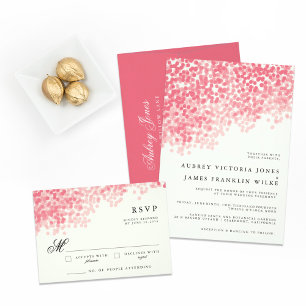 Rosey Light Shower   Invitaciones a bodas rusticas