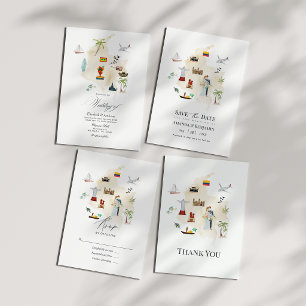 Tarjeta De Agradecimiento Foto de boda de destino en Colombia