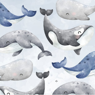 Invitación a Baby Shower de ballena náutica