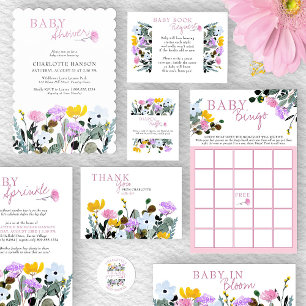 Invitación a Baby Shower de Bonito de hierba silve
