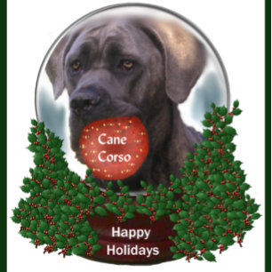 Tarjeta Festiva Regalos de Navidades de Cane Corso