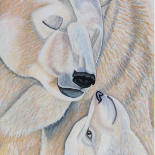 Tarjeta Festiva Amor del oso polar