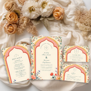 Invitación Boda islámico floral elegante