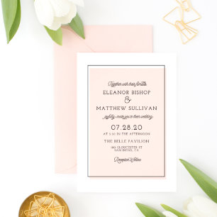 Invitación Minimalista a bloque de color de Rubor
