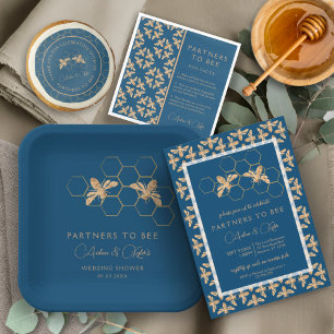 Lona Socios para ser indigo y ducha de bodas honeycomb