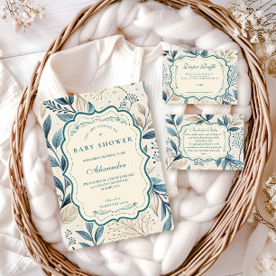 Invitación Dulce Fiesta de Baby Shower en Cottage de Flor Sil