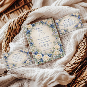 Servilleta De Papel Ducha Nupcial Floral de Arándano Vintage
