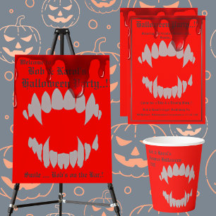 Invitación Fiesta de Halloween de Mordisco de Vampiro