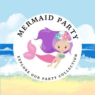 Invitación Fiesta de cumpleaños púrpura de Sirena Gracias