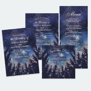 Servilleta De Papel De Cena Starry Night Forest Boda