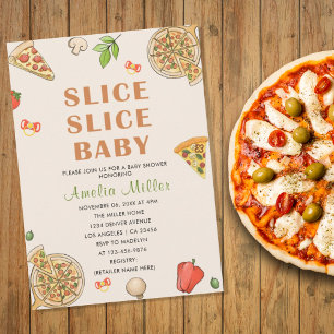 Pegatina Redonda Slice Slice Baby Pizza Baby Shower