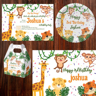Camiseta De Bebé Fiesta de animales de la jungla dulce, cumpleaños 
