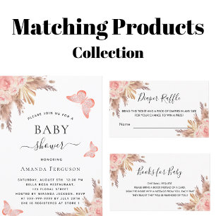 Tarjeta De Recepción boleto de raffle para pañales para la ducha de beb