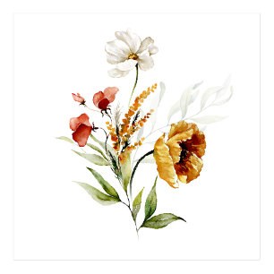 Floral de acuarela holandesa salva el anuncio de l